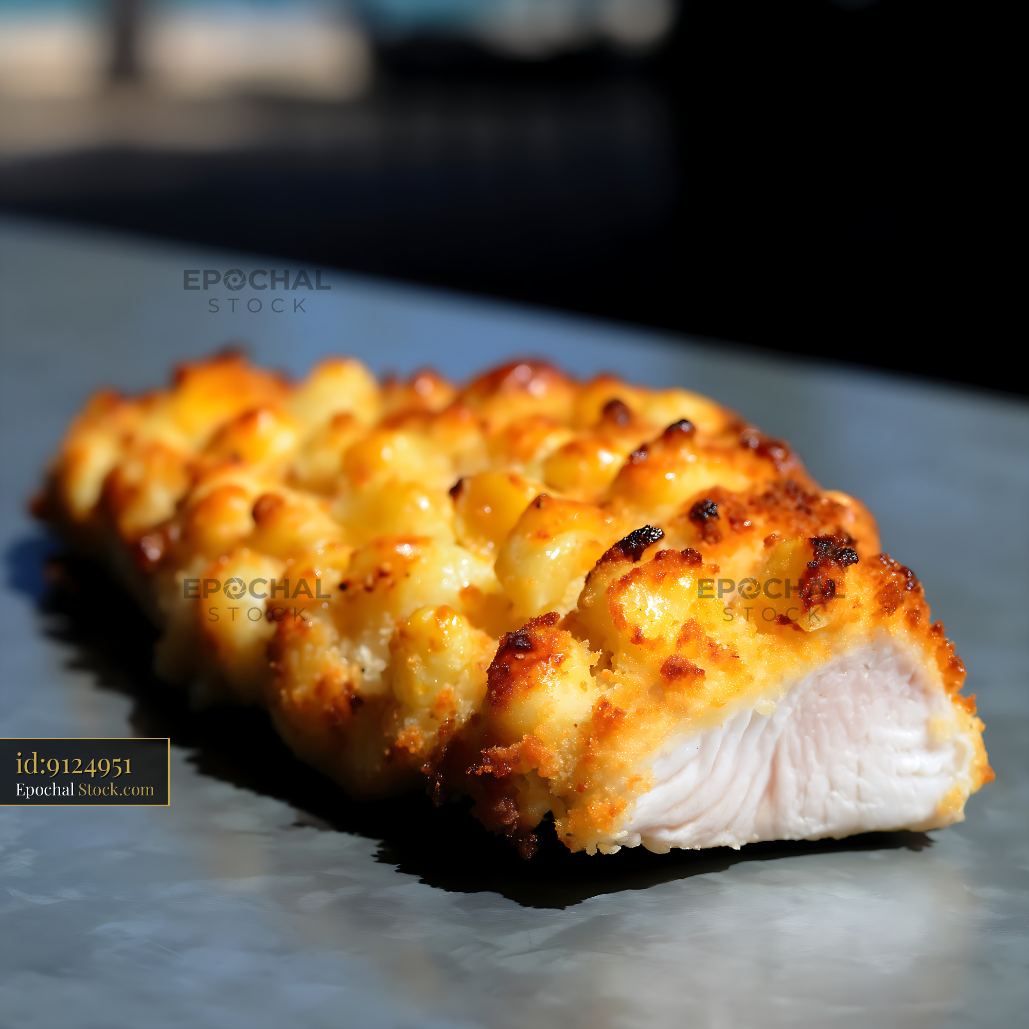 Golden Macadamia Crusted Fish Filet - stock photo