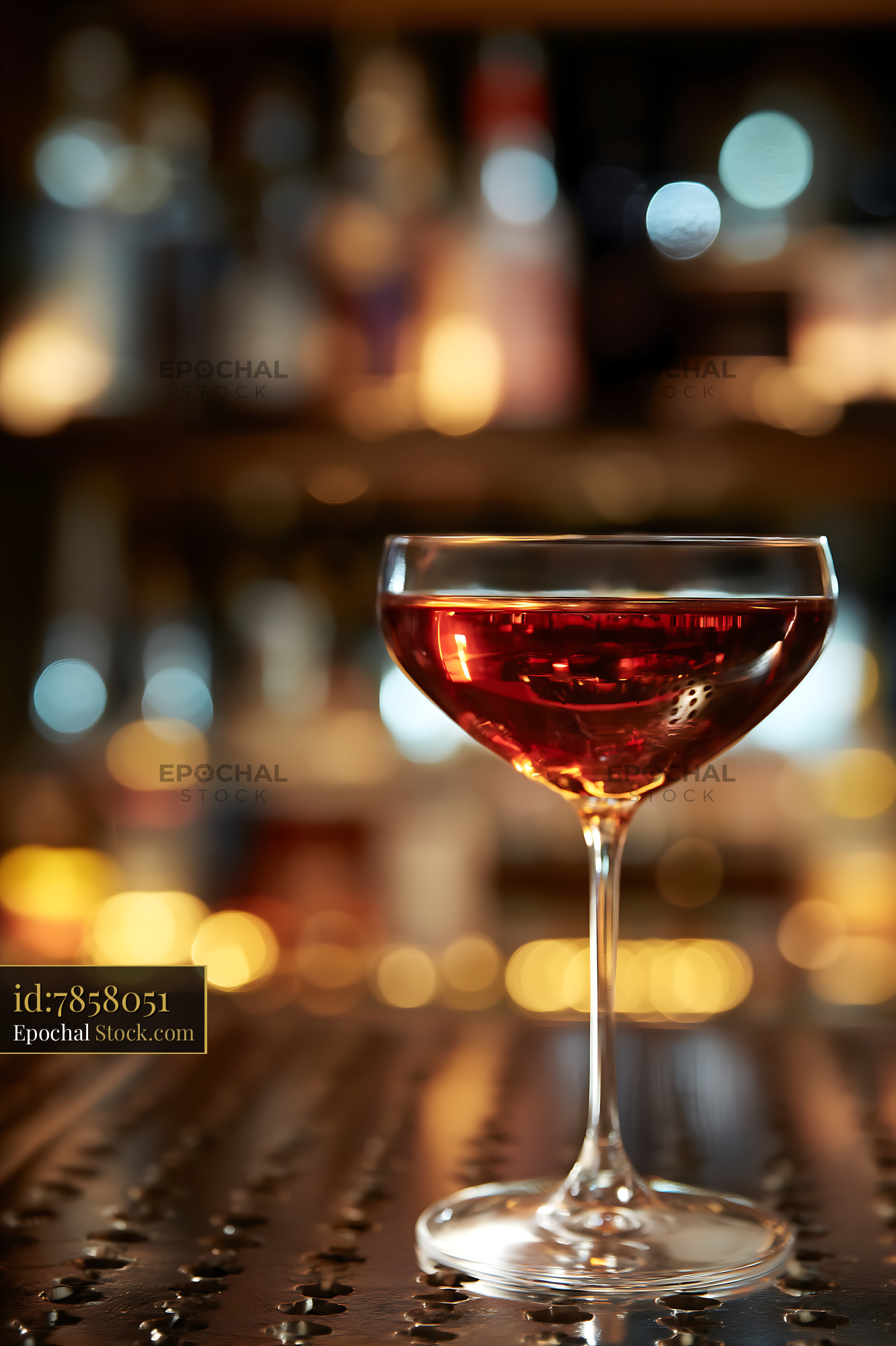 Classic Bushwick Cocktail in Bar Glassware - stock photo