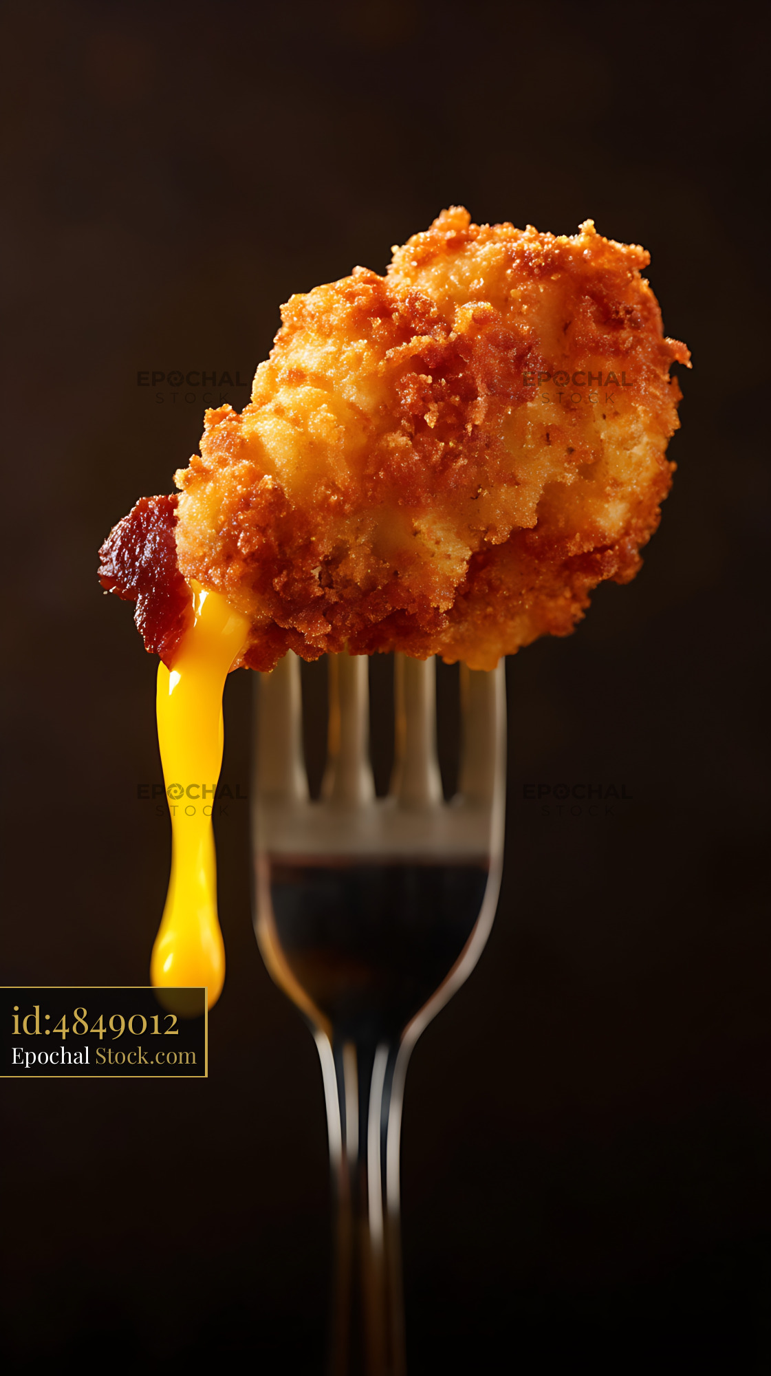 Crispy Fried Chicken with Golden Sauce Drip - stock photo