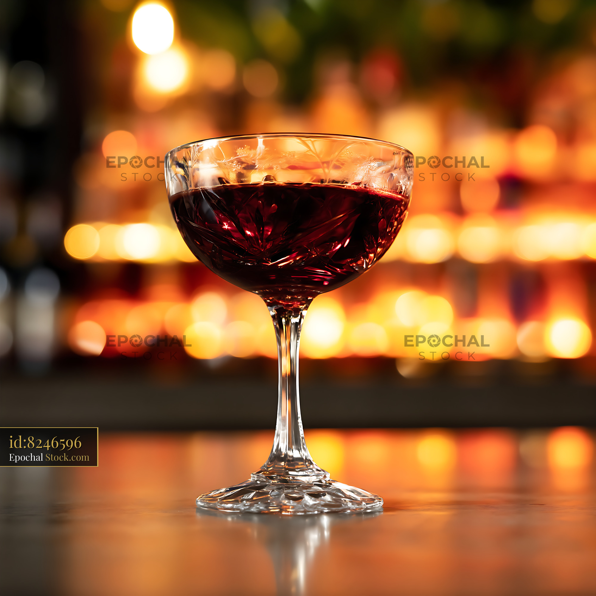 Bushwick Cocktail in Elegant Coupe Glass - stock photo