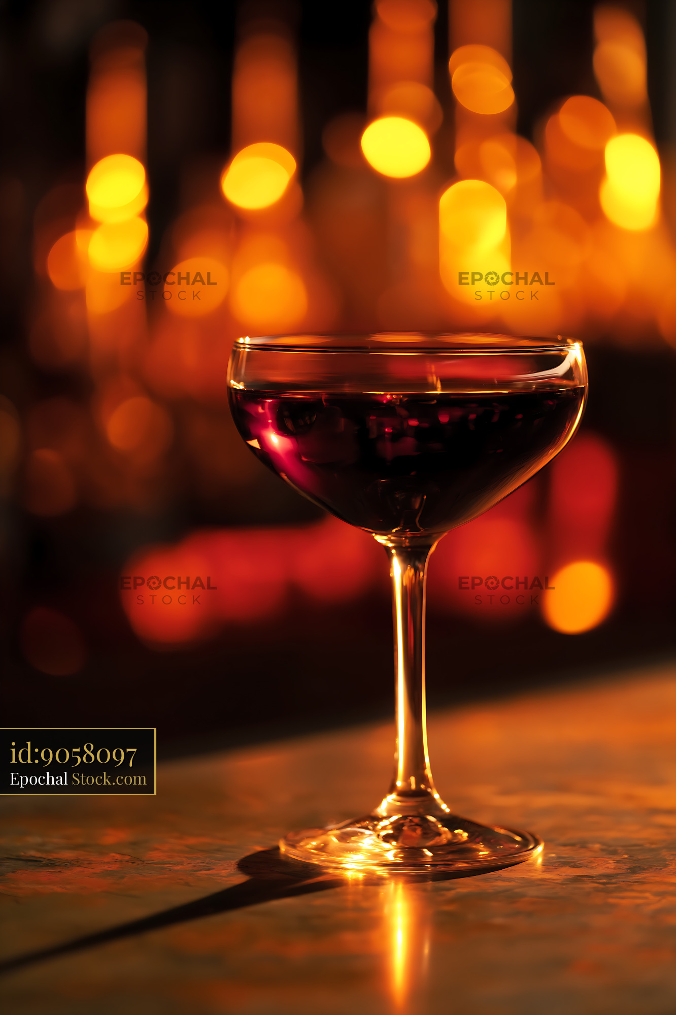 Bushwick Cocktail Served in Elegant Coupe Glass - stock photo