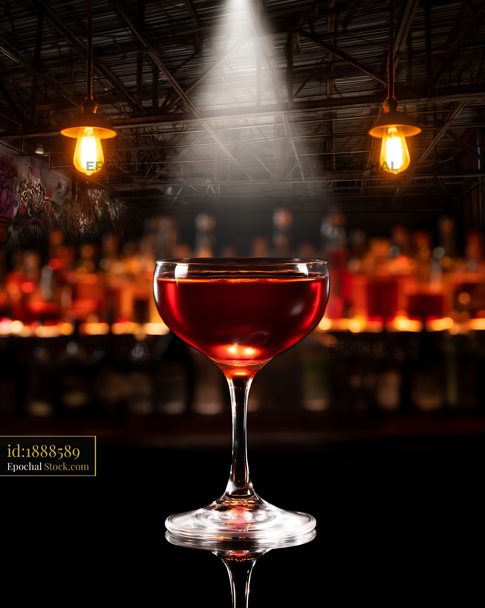 Bushwick Cocktail in Urban Bar - stock photo