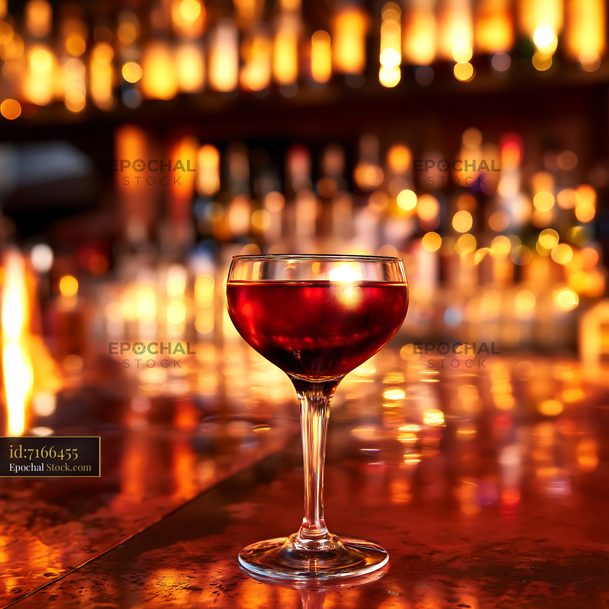 Bushwick Cocktail in Upscale Bar Setting - stock photo