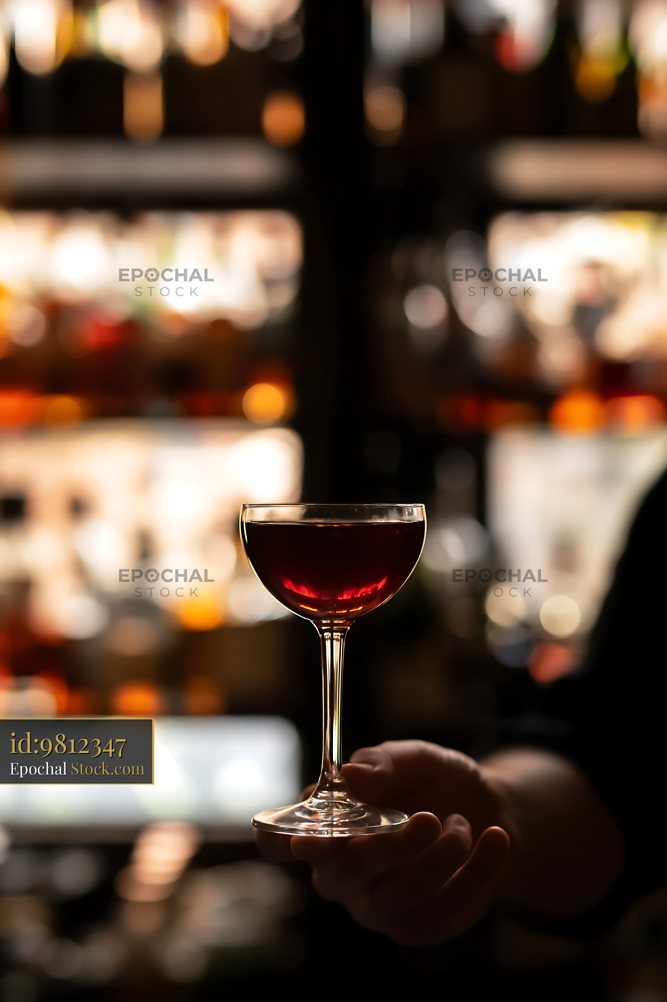 Bushwick Cocktail Being Held at Upscale Bar - stock photo