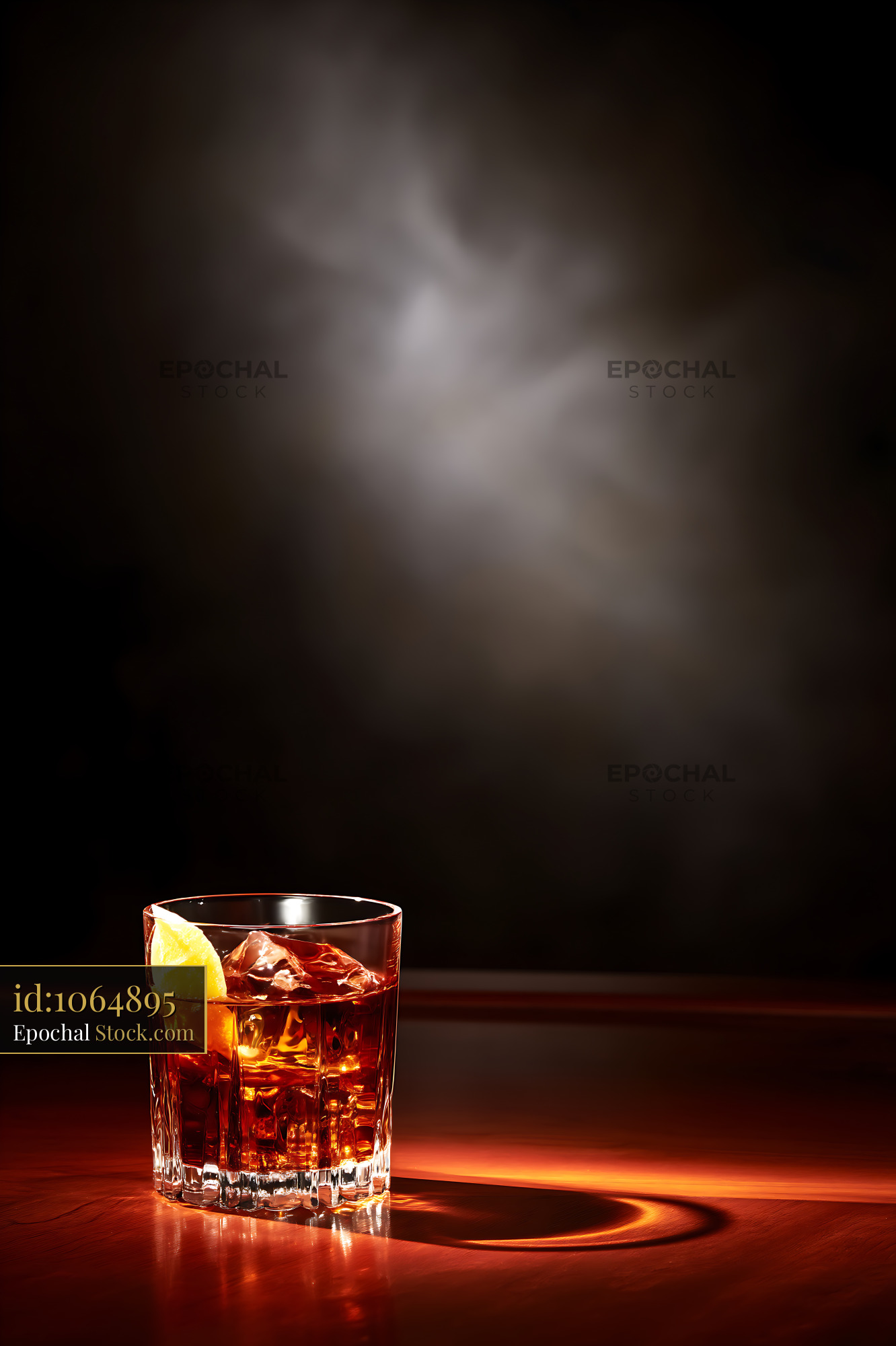 Saratoga Cocktail with Lemon Twist Garnish - stock photo