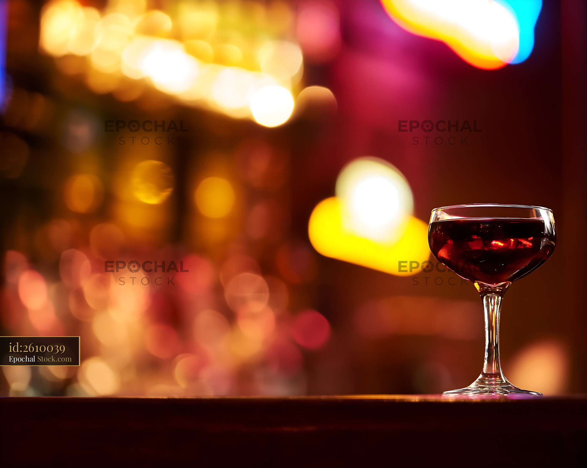 Bushwick Cocktail in Elegant Coupe Glass - stock photo