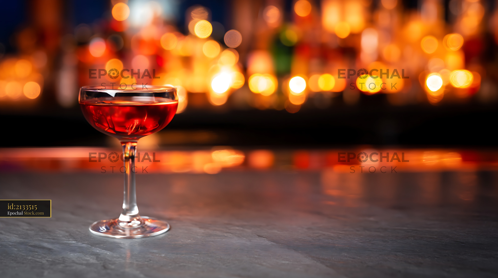 Bushwick Cocktail Red Drink City Bar Scene - stock photo