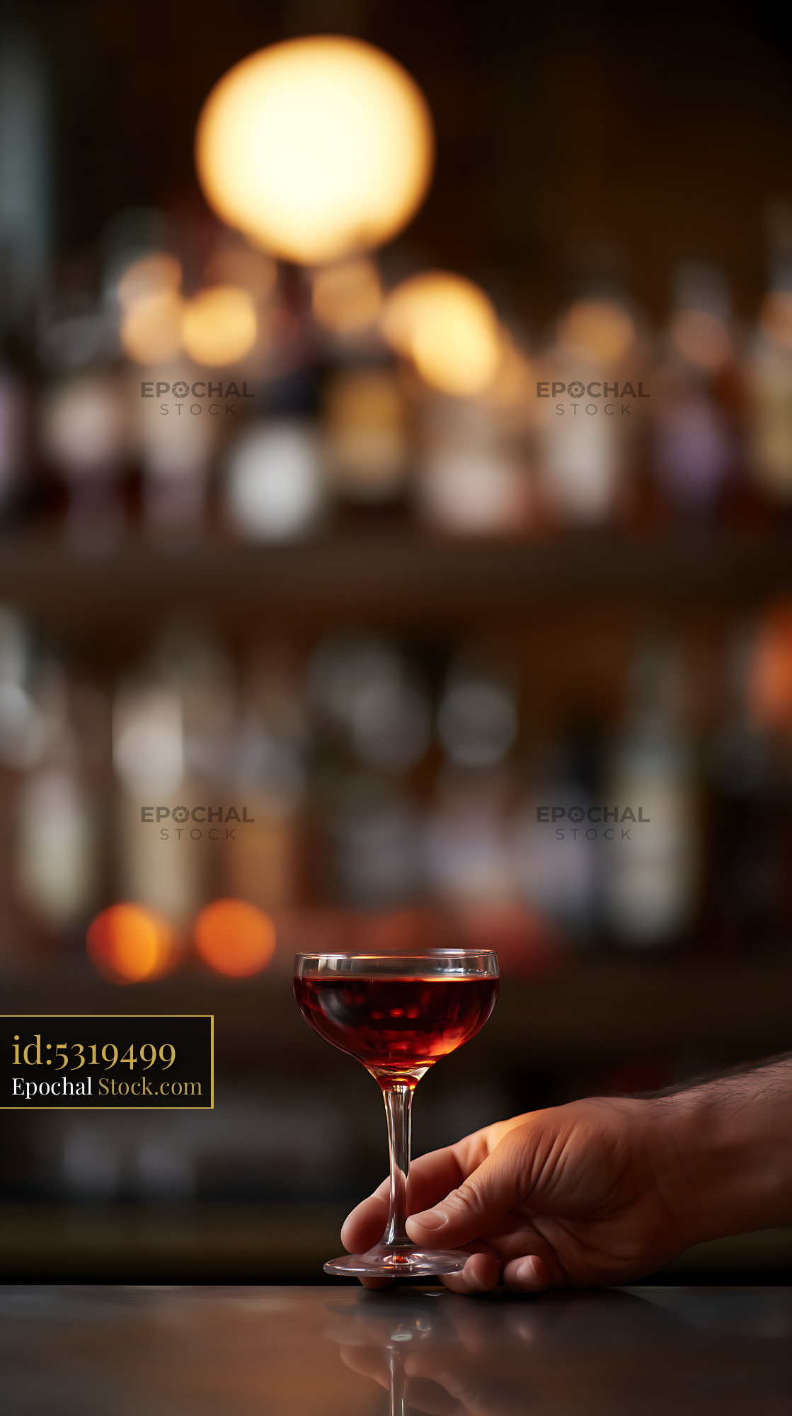 Bushwick Cocktail in Coupe Glass - stock photo