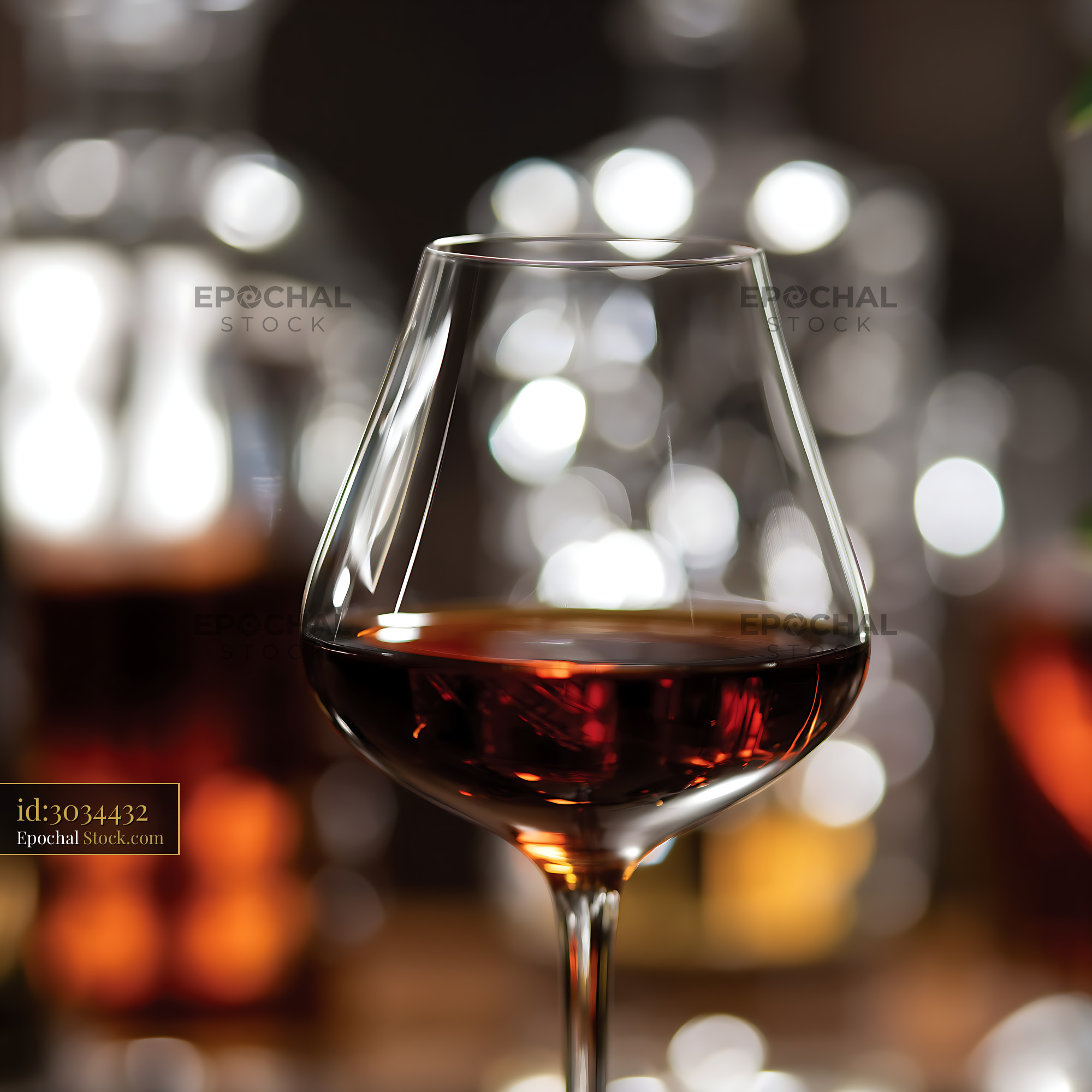 Bushwick Cocktail in Coupe Glass with Bokeh Lights - stock photo