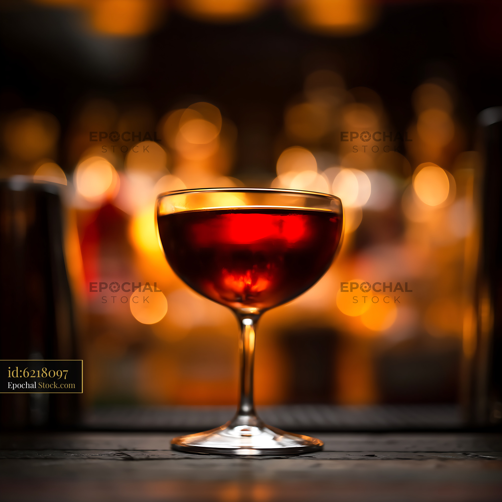 Bushwick Cocktail in Coupe Glass - stock photo