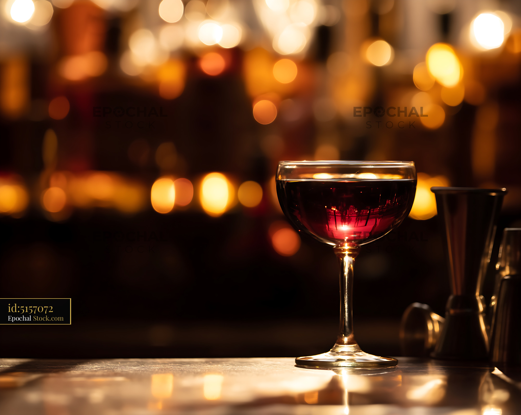 Bushwick Cocktail Served in Coupe Glass - stock photo