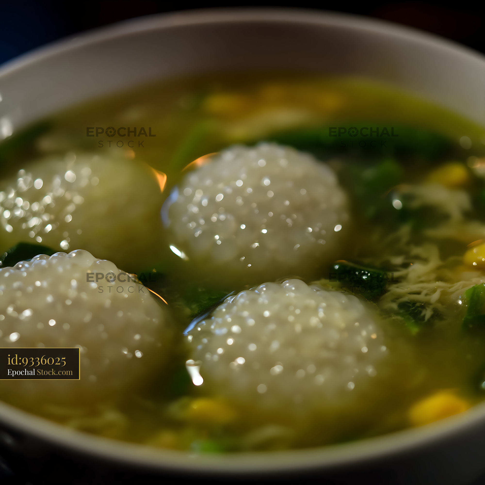 Kapurung Soup with Green Vegetables and Corn - stock photo
