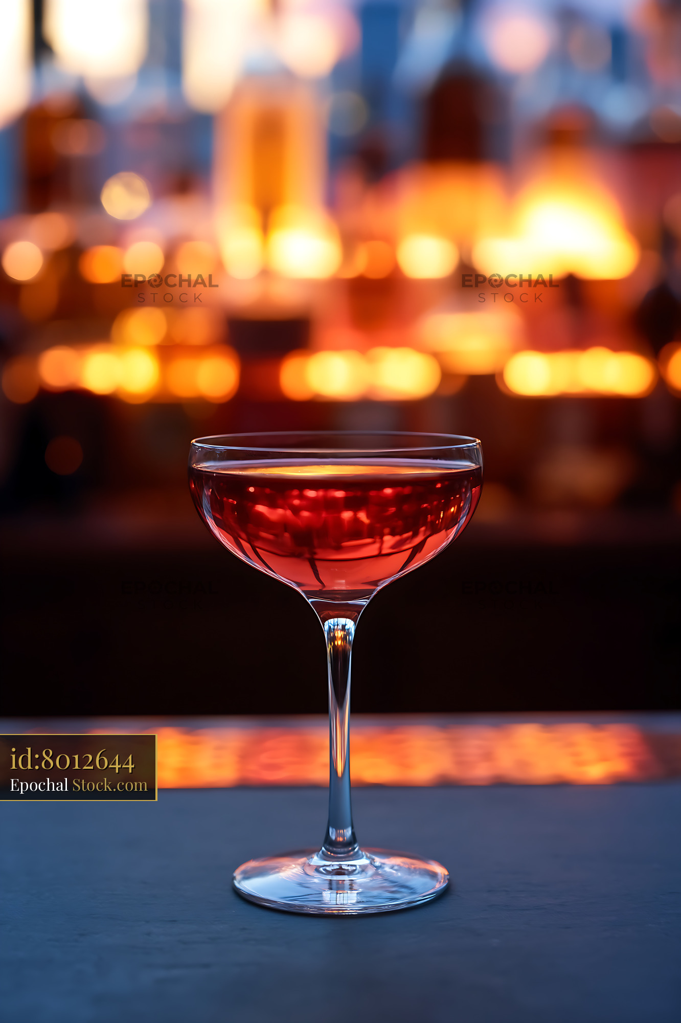 Bushwick Cocktail Against Glowing City Lights - stock photo