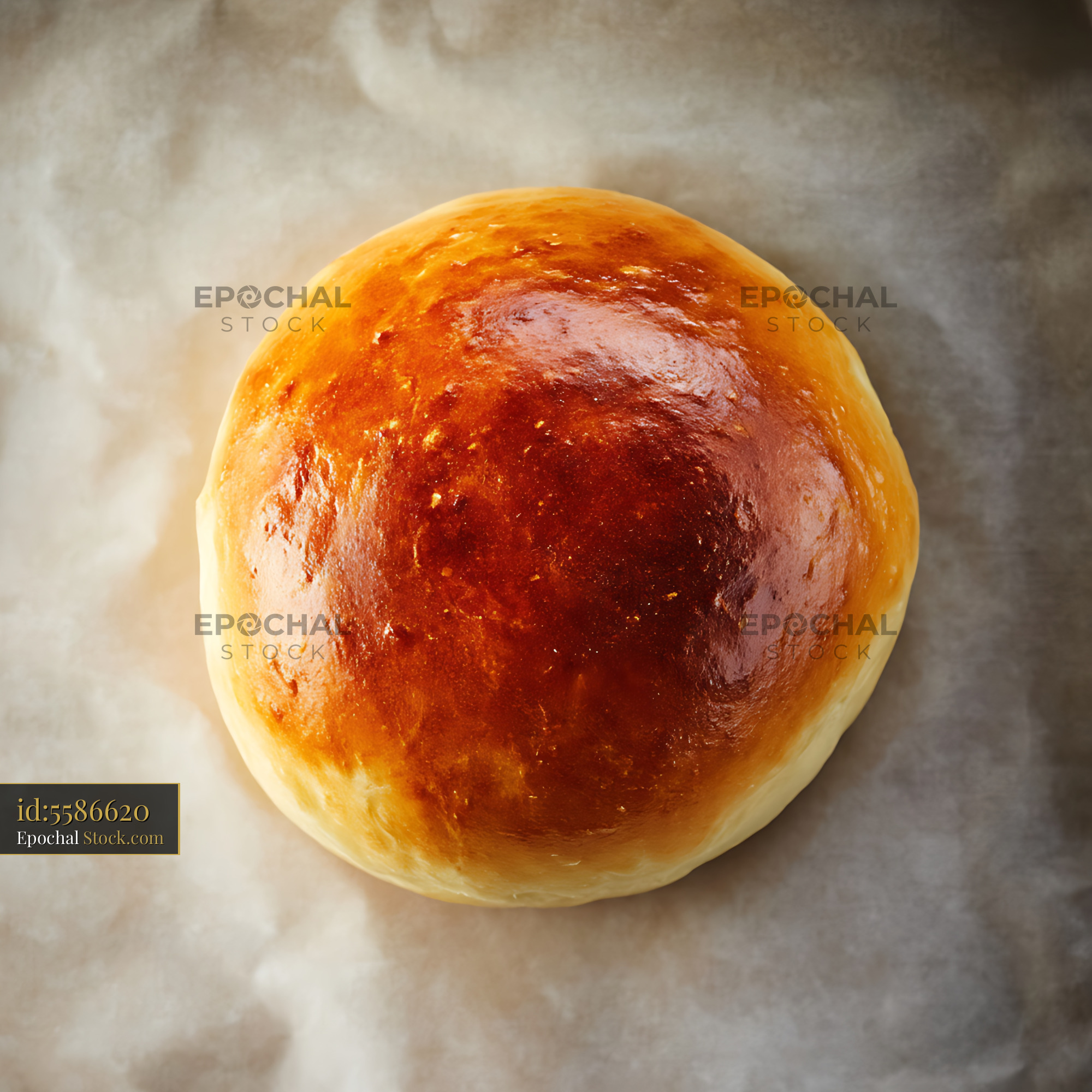 Bierocks Pastry with Golden Crust on Rustic Neutral Surface - stock photo