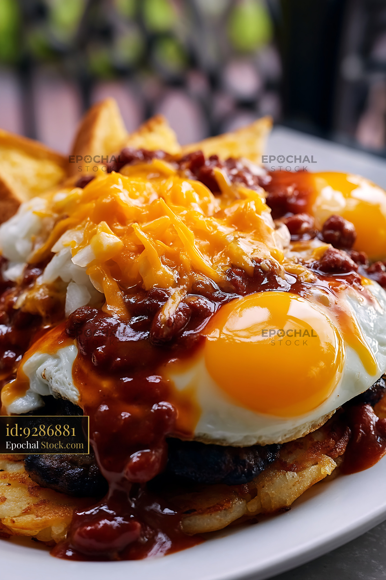 St. Louis Slinger: Fried Egg & Cheese - stock photo