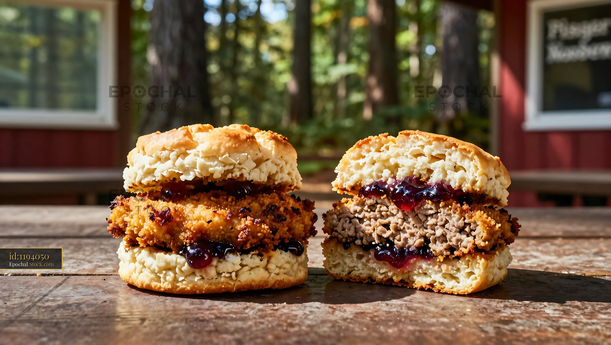 Livermush Sandwich Classic Comfort - stock photo