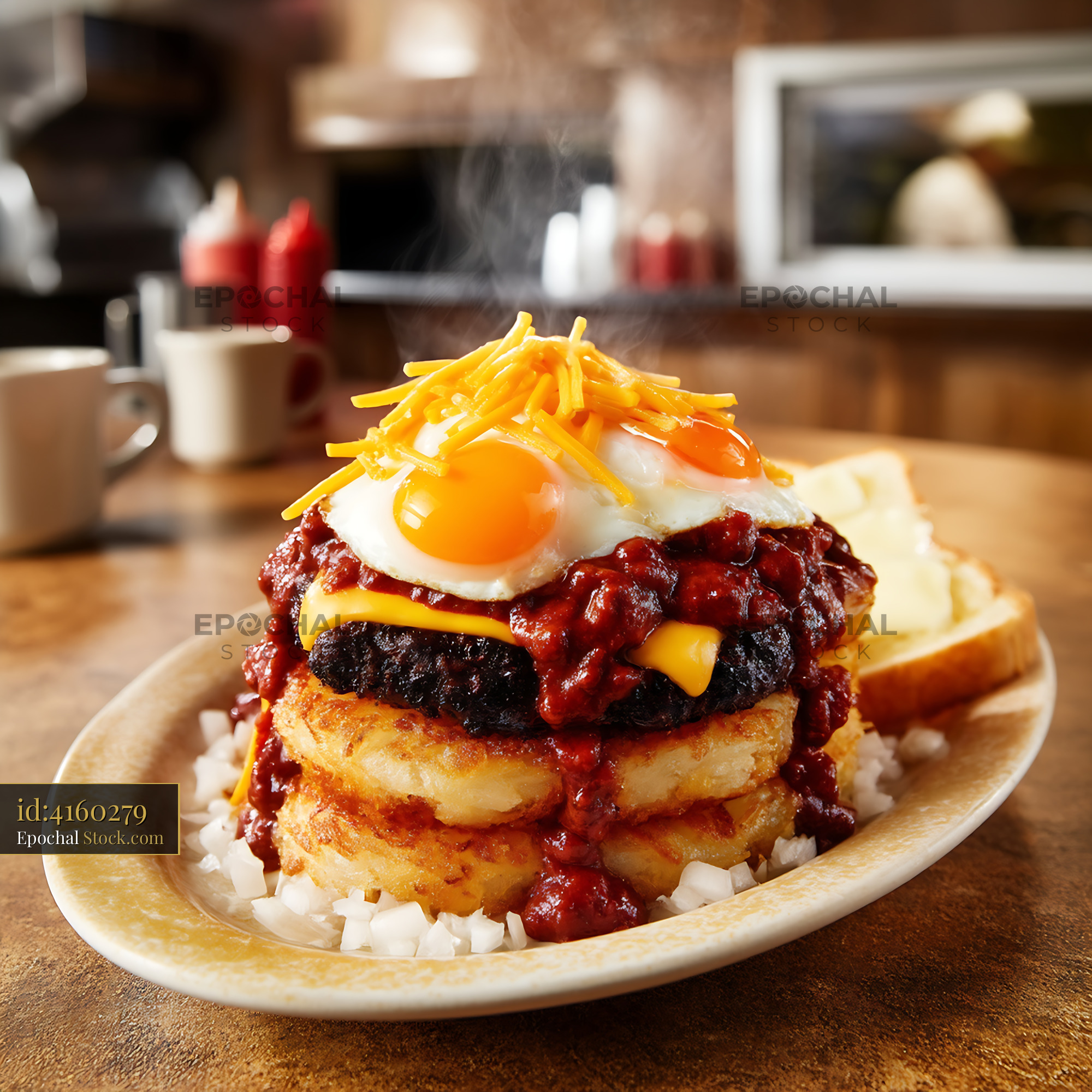 St. Louis Slinger Stacked Breakfast - stock photo