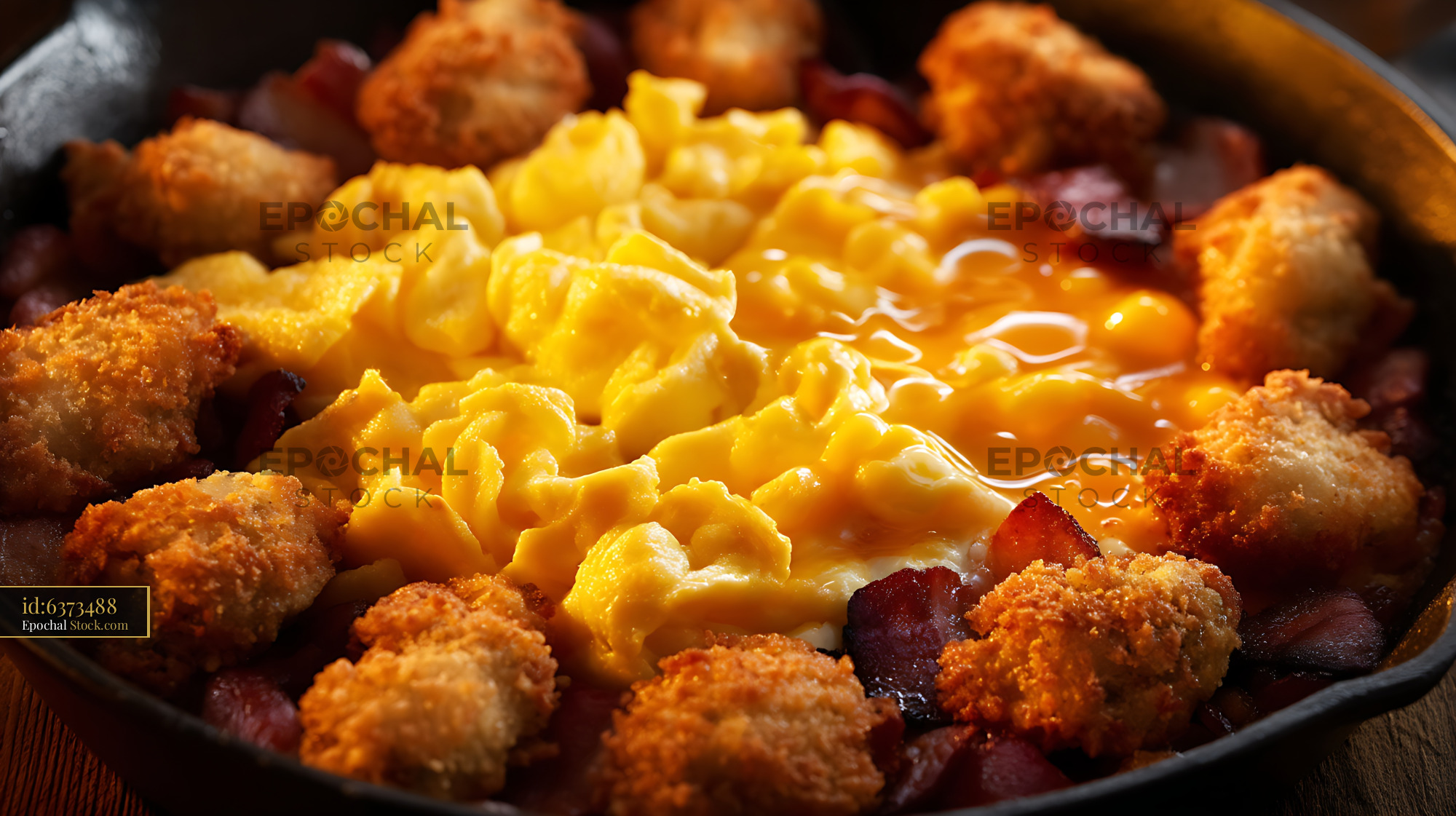 Crispy Fried Shrimp with Mac and Cheese Plate - stock photo