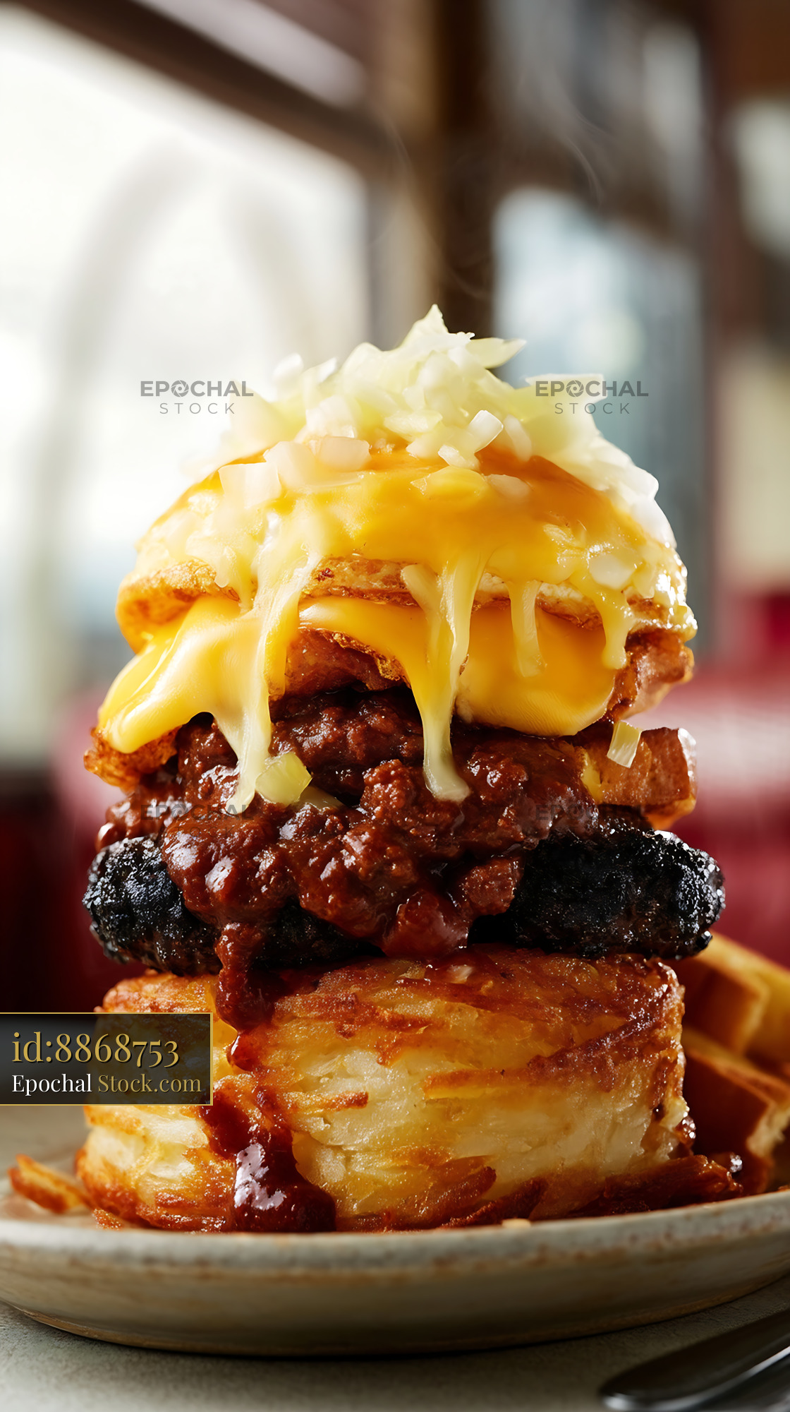 St. Louis Slinger Gourmet Stack Burger - stock photo