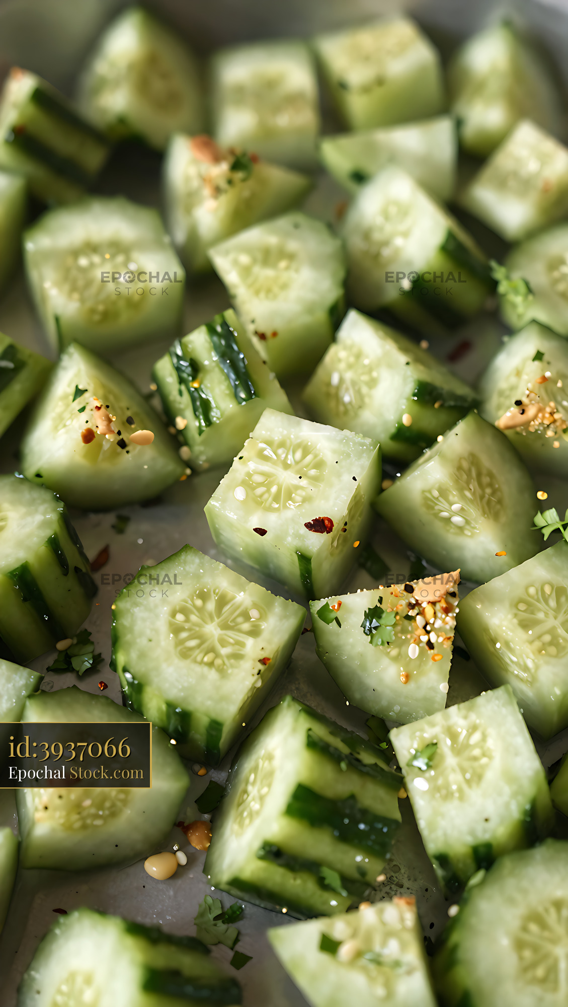 Kakdi Koshimbir Cucumber Salad with Spices - stock photo