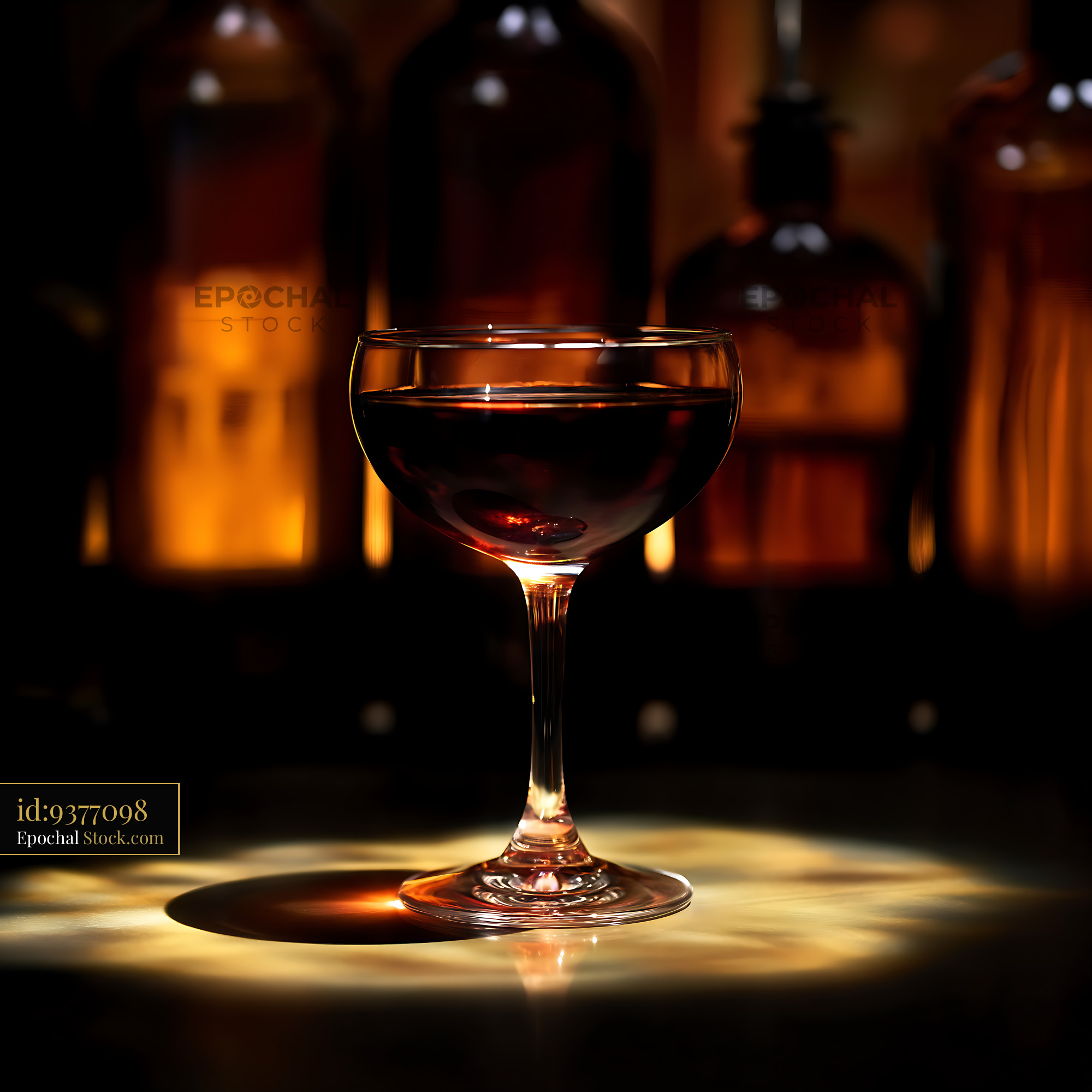 Bushwick Cocktail in Elegant Coupe Glass - stock photo