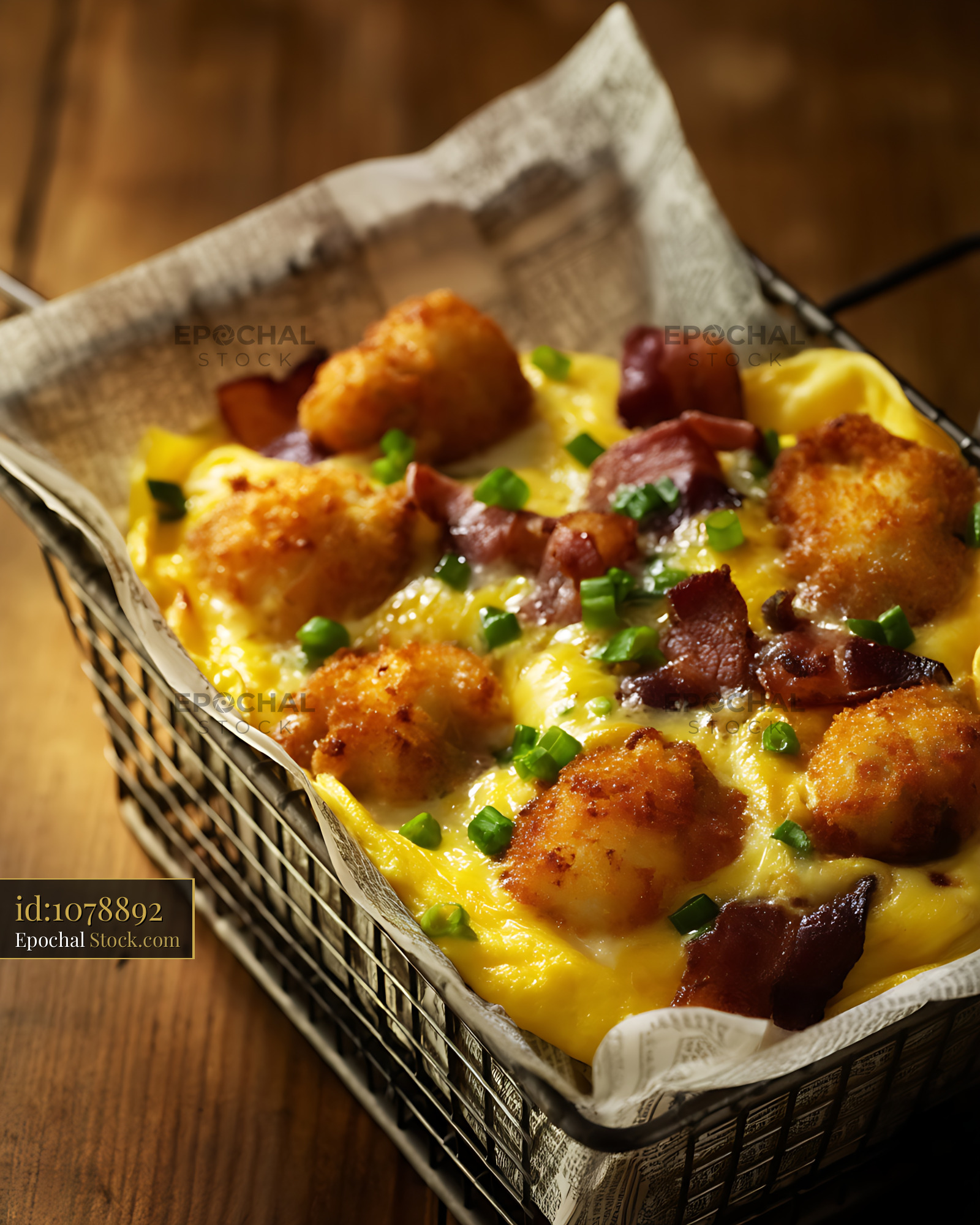 Crispy Fried Shrimp Balls with Bacon Aioli - stock photo