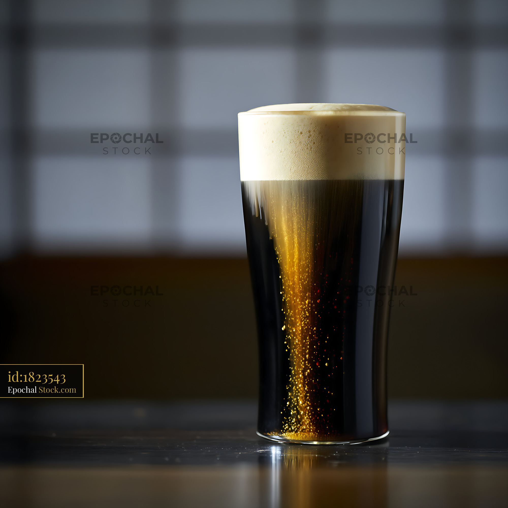 Cold Nitro Caramel Coffee With Foam Head - stock photo