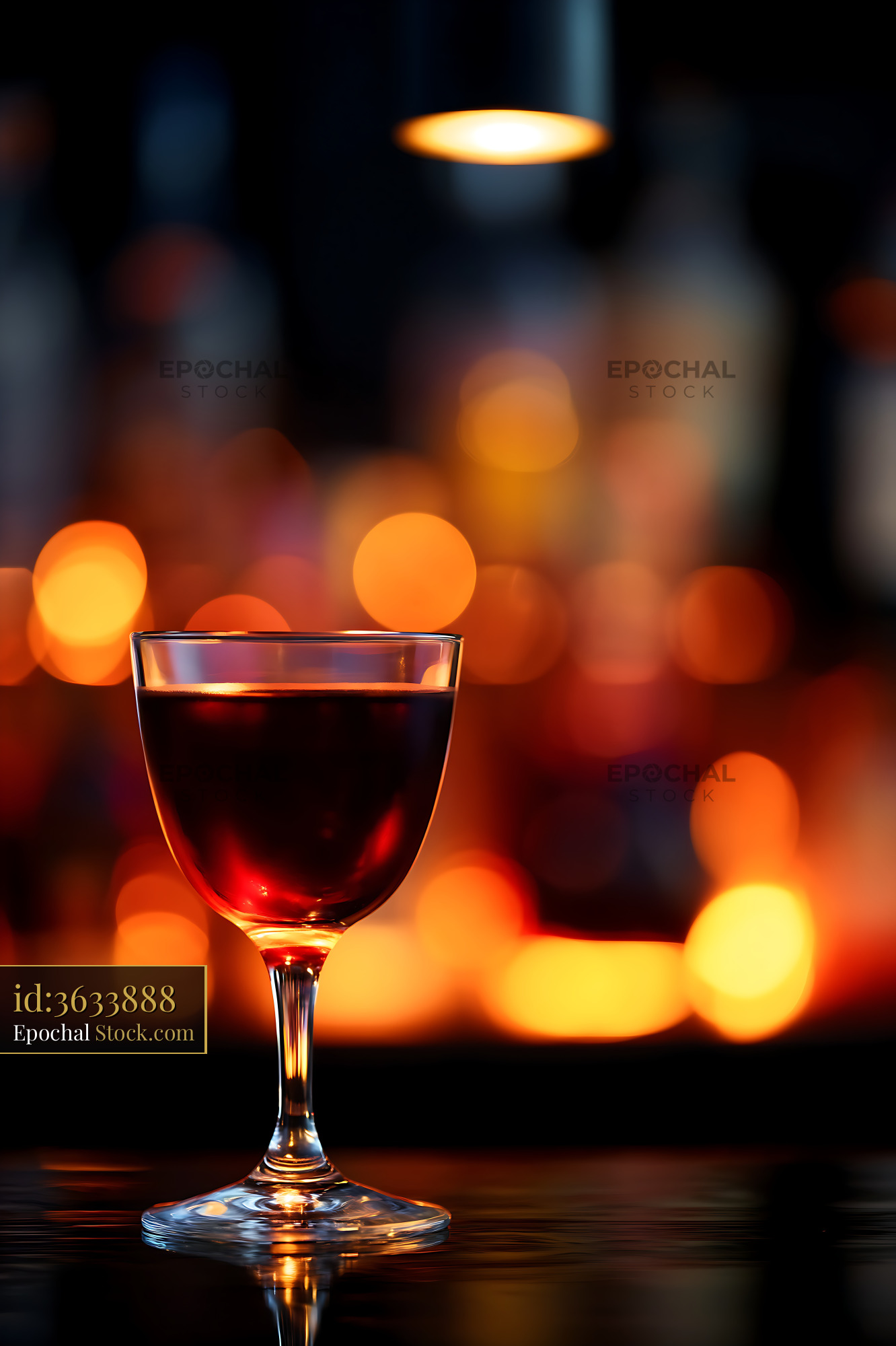 Bushwick Cocktail in Ambient Bar Setting - stock photo