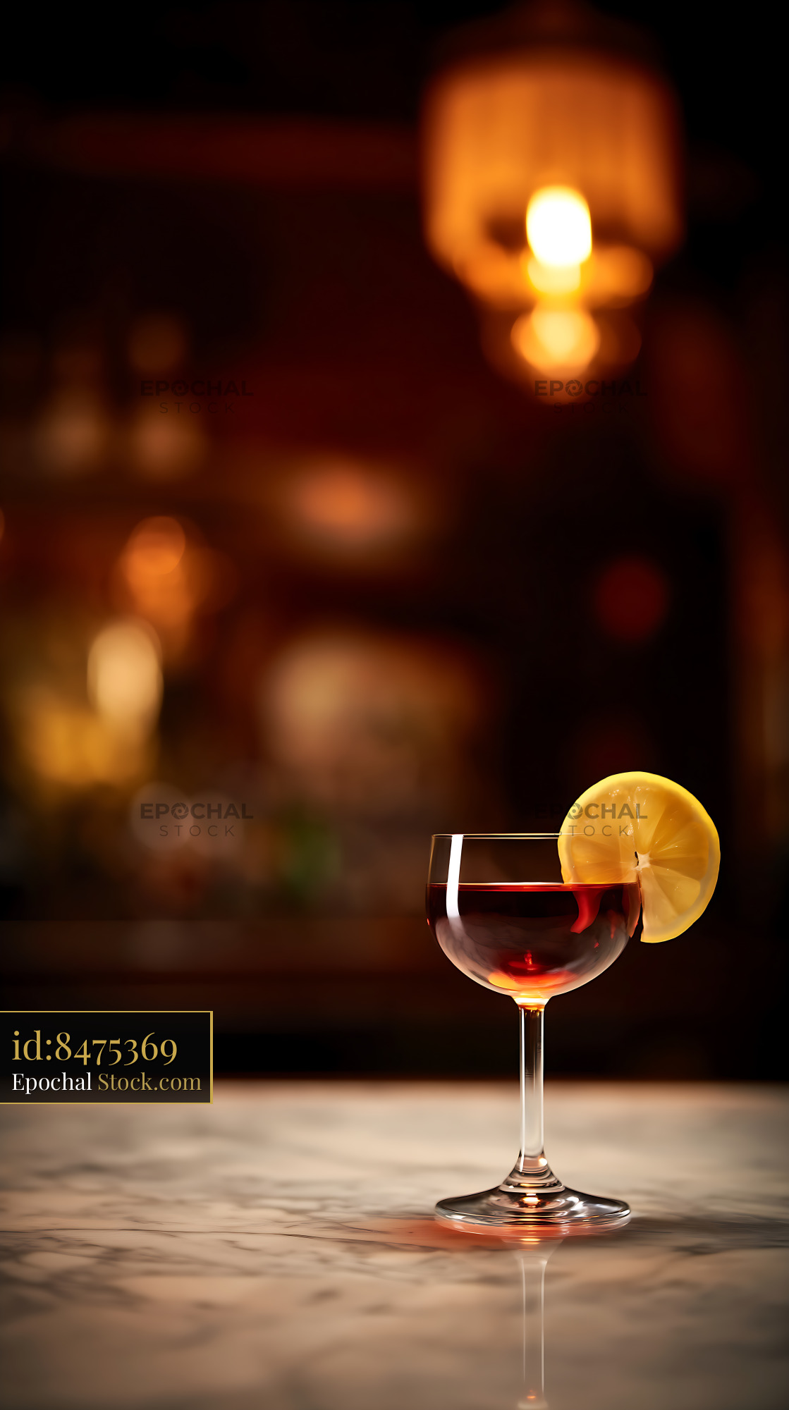 Saratoga Cocktail Candlelit Evening - stock photo