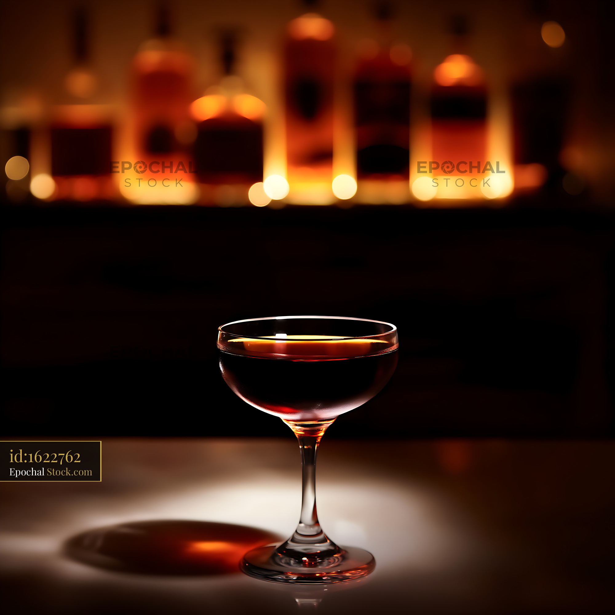 Bushwick Cocktail in Elegant Coupe Glass - stock photo