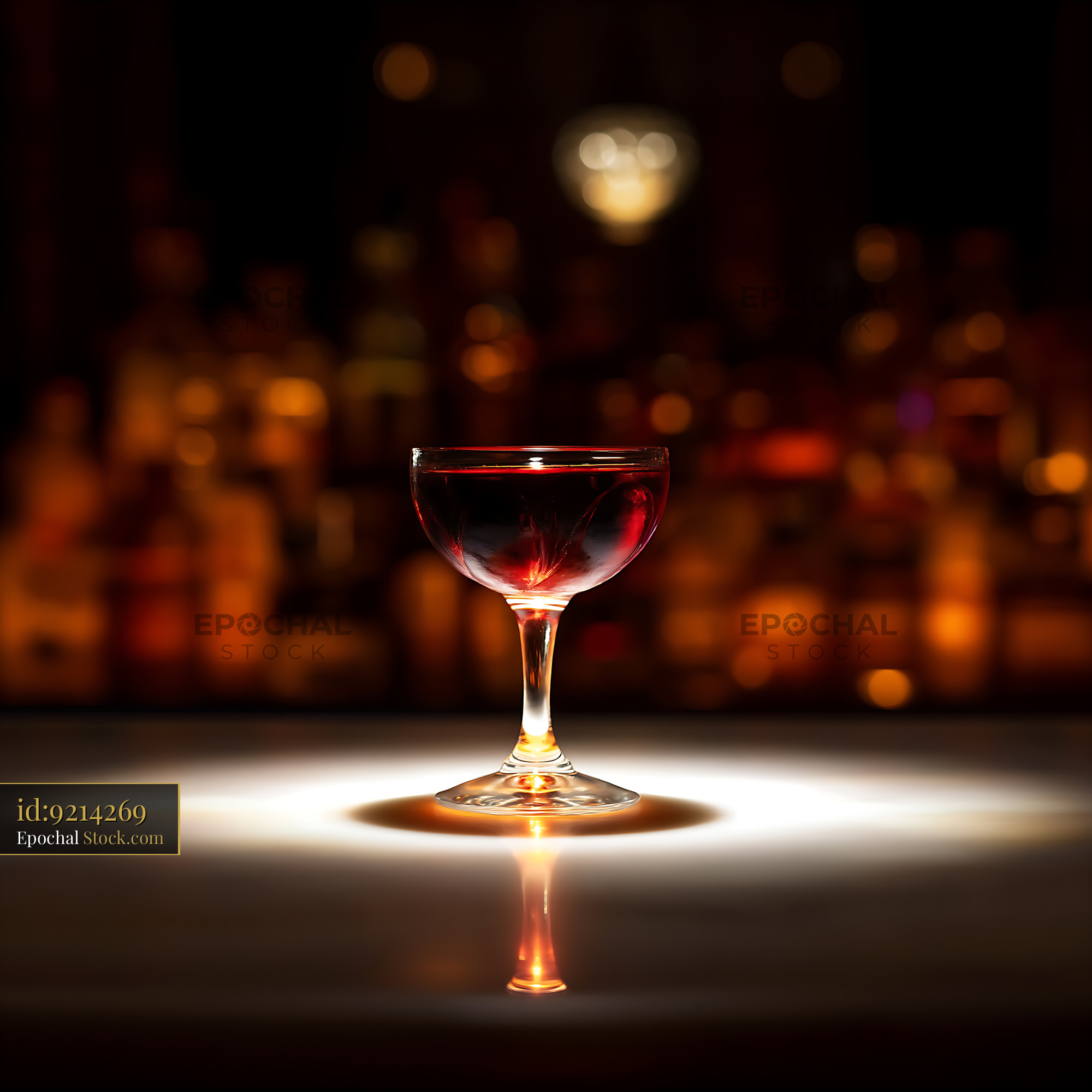 Bushwick Cocktail in Spotlight Evening - stock photo