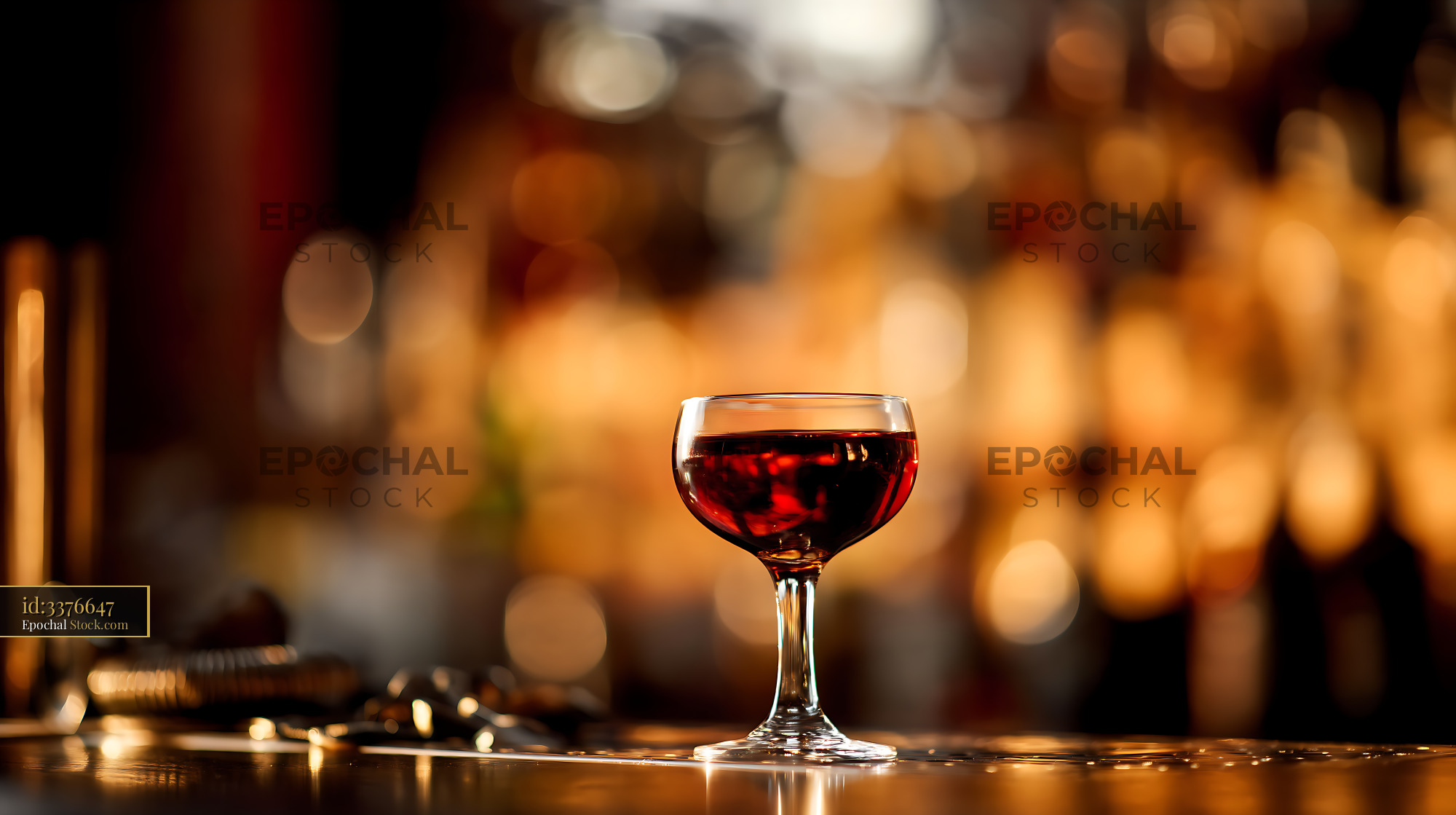 Bushwick Cocktail in Coupe Glass - stock photo