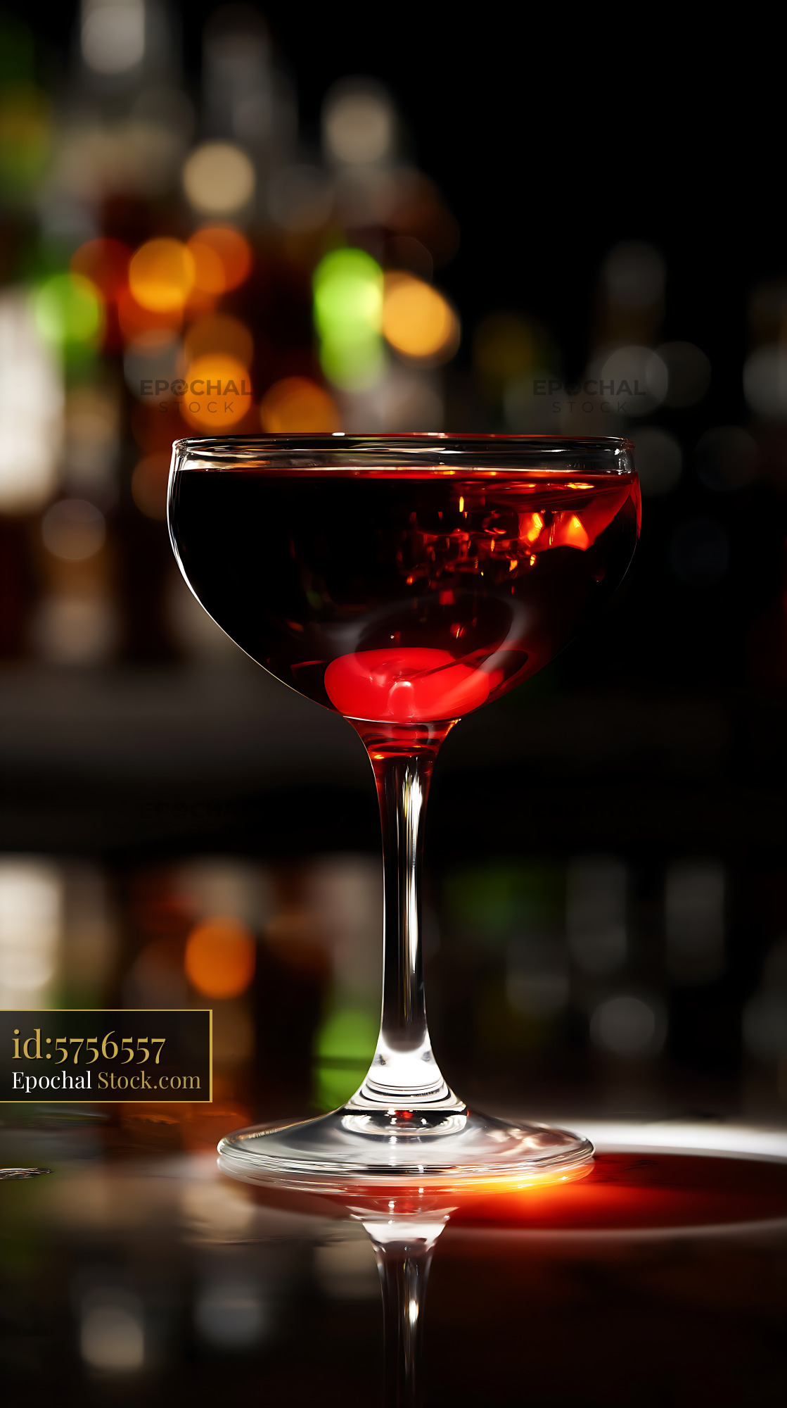 Classic Bushwick Cocktail in Coupe Glass - stock photo