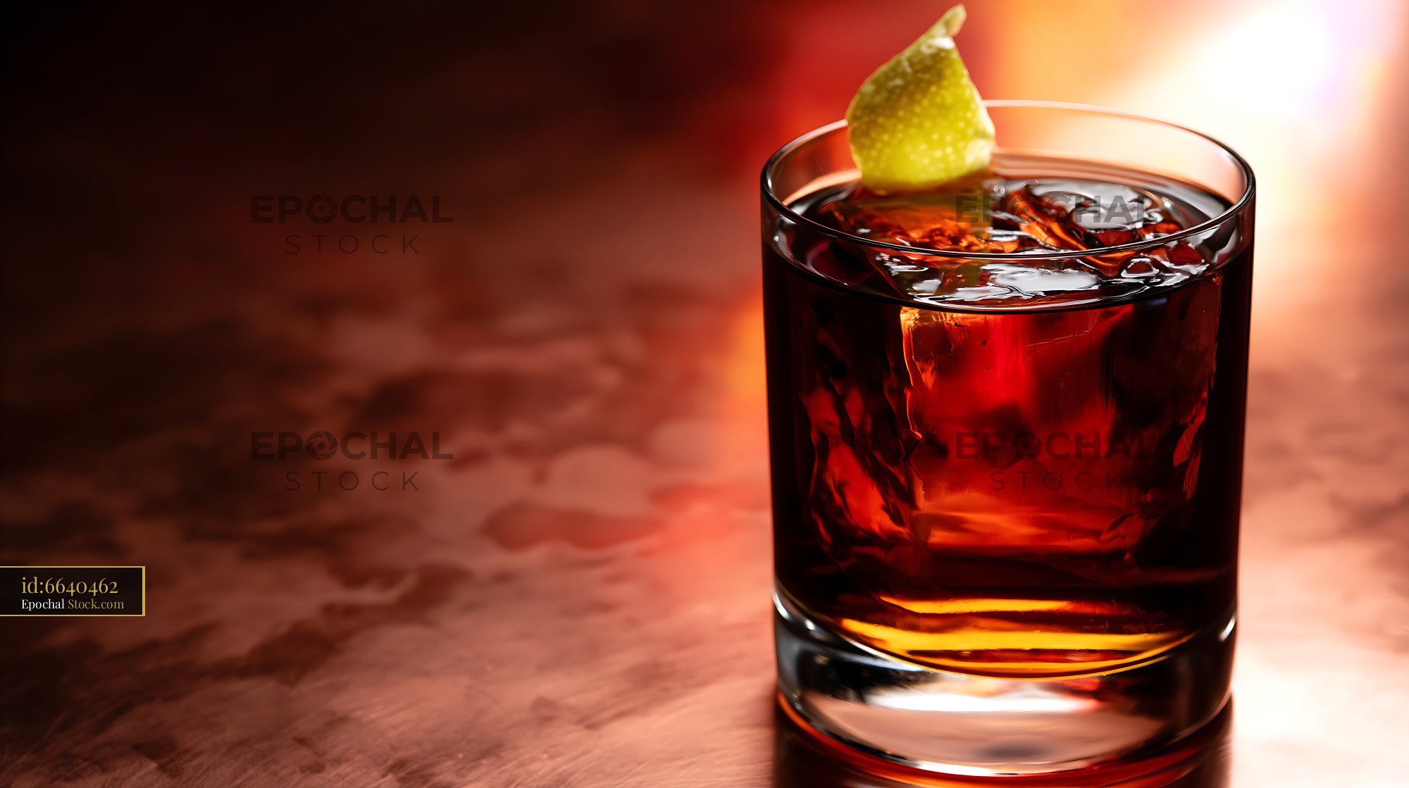 Saratoga Cocktail with Lime Garnish - stock photo