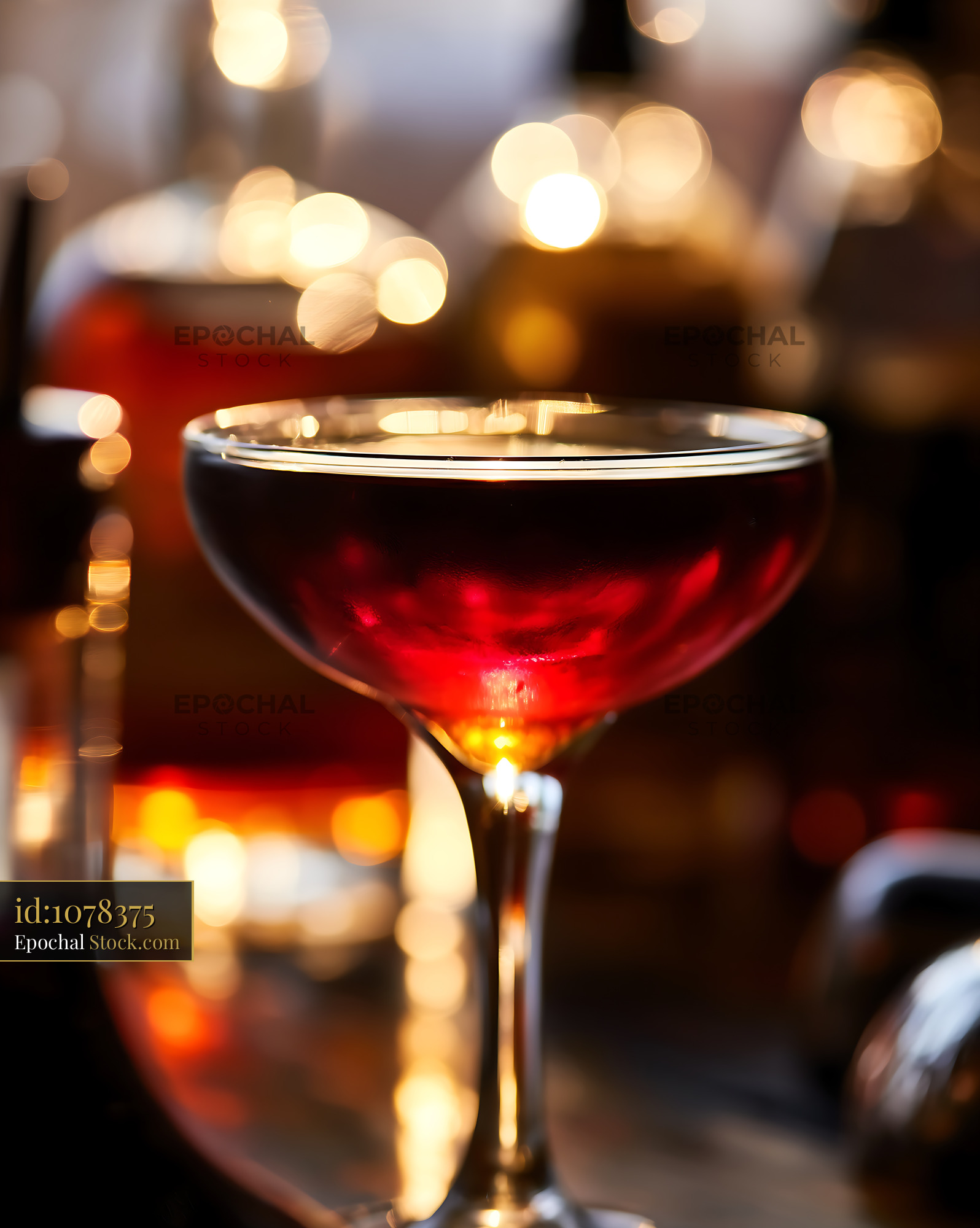 Bushwick Cocktail in Coupe Glass - stock photo