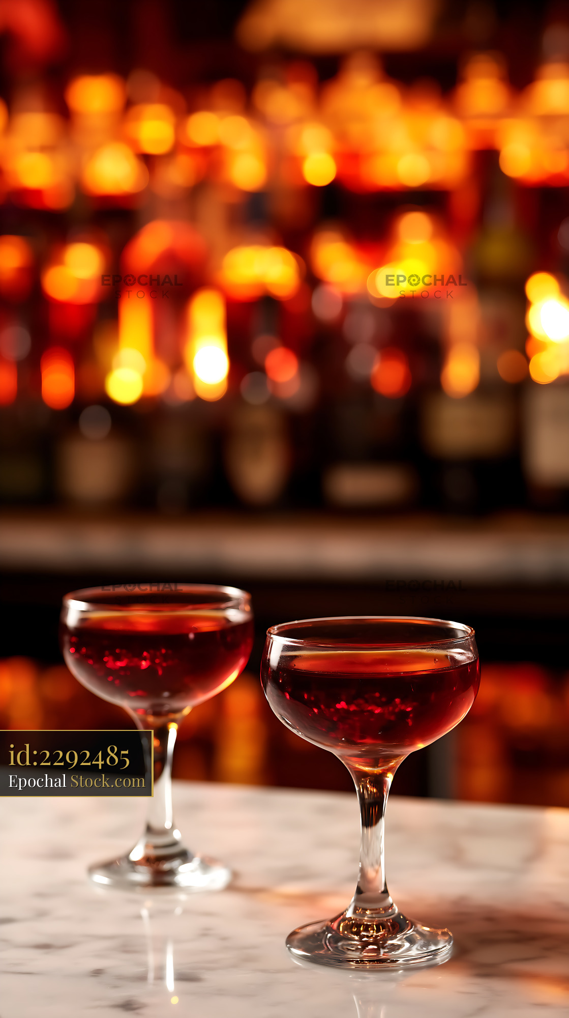 Bushwick Cocktail Elegant Candlelit Bar - stock photo