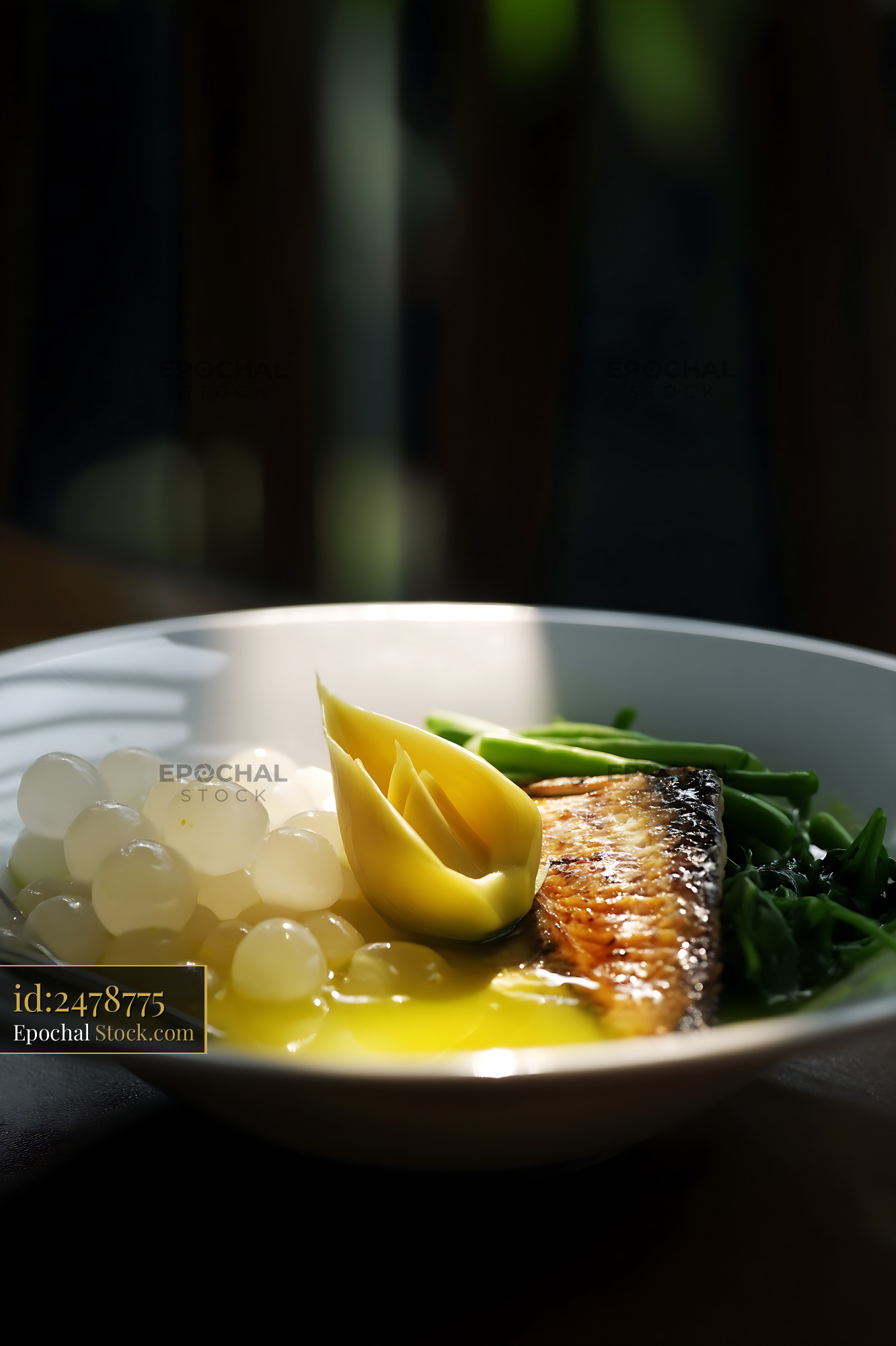 Kapurung Soup [Adobe ]: Traditional Fish and Sago Meal - stock photo