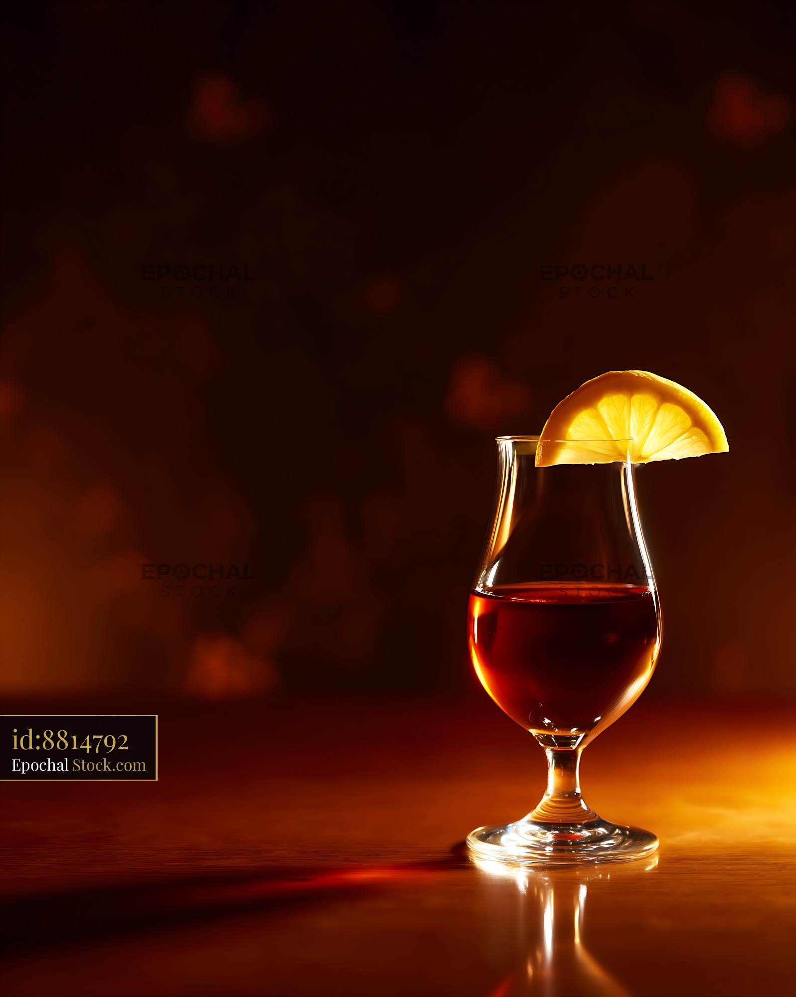 Saratoga Cocktail with Lemon Garnish - stock photo